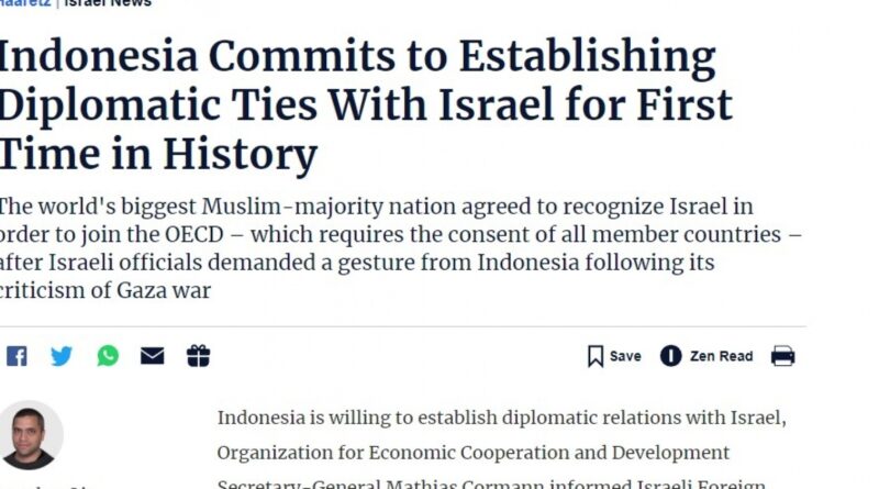 Indonesia dan Hubungan Diplomatik dengan Israel Respons Kemlu RI